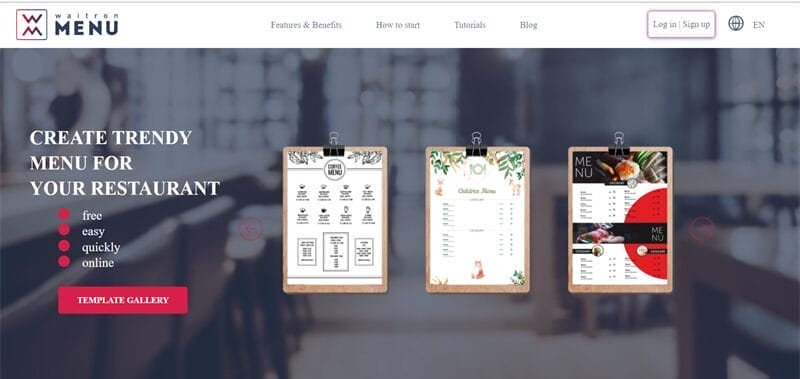 Thiết kế menu online miễn phí với Adobe Spark