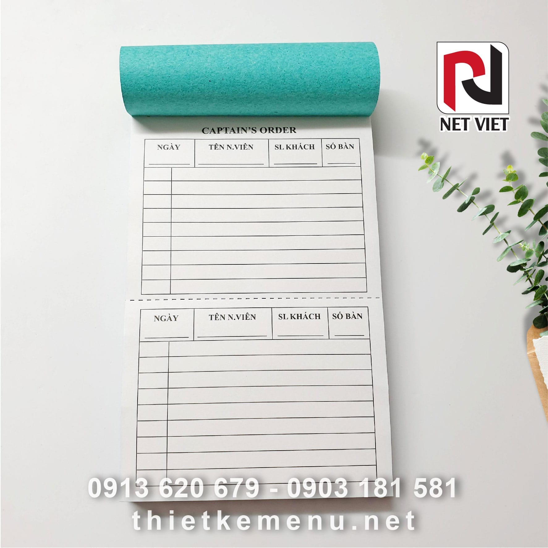 Phiếu order in sẵn tại Nét Việt Plus